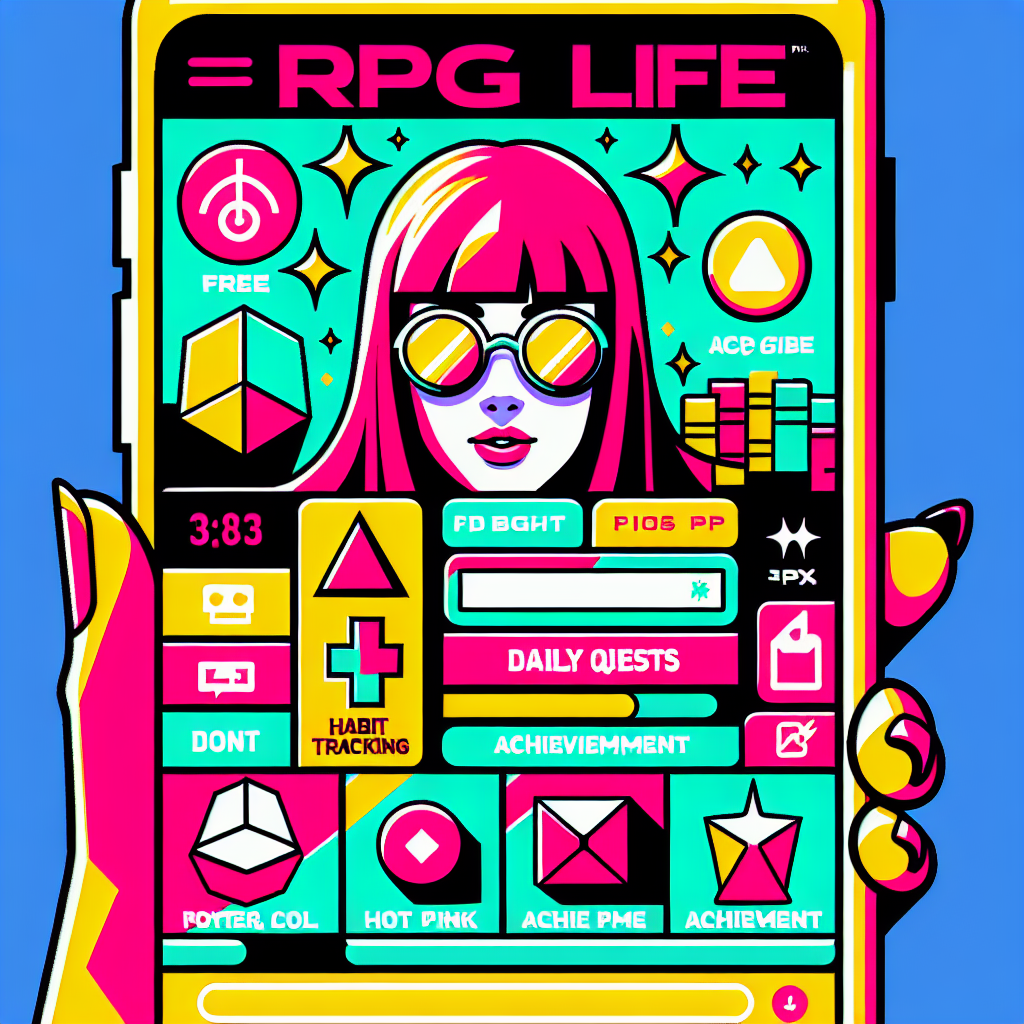 Free RPG Life iOS app interface showing habit tracking, daily quests, and achievement system for self-improvement