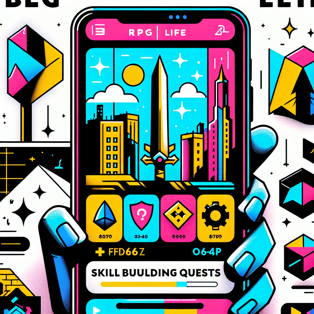 RPG Life Beta app interface showcasing skill-building quests