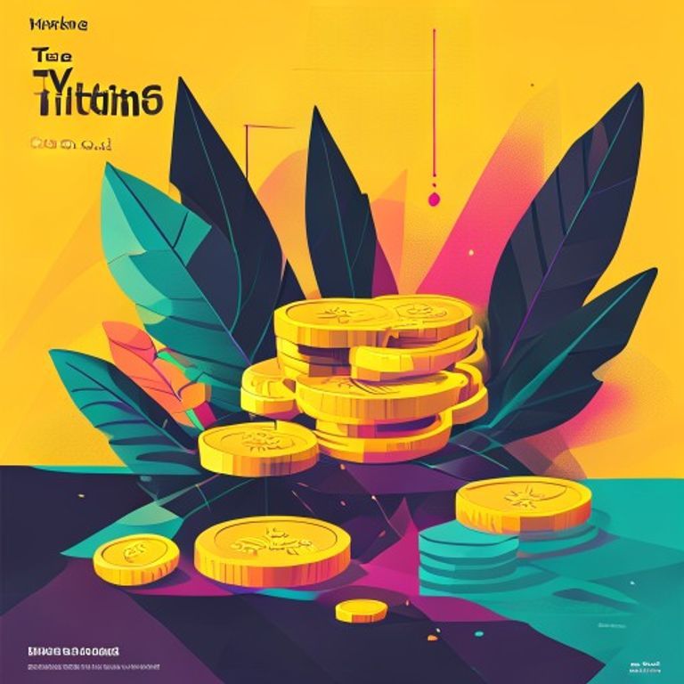 Tithing gold and abundance mindset with coins, savings, and financial stewardship concept